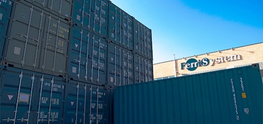 goods storage with crane at Ferri System